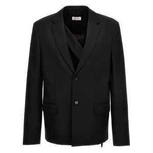 Off-White Black Wool Men's Blazer